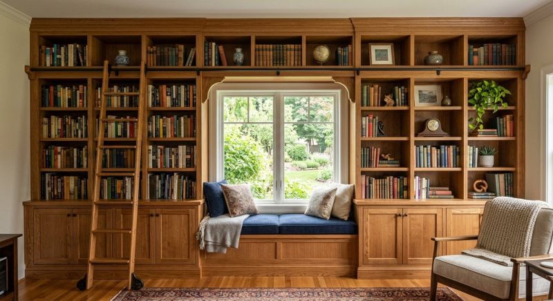 Custom Bookcase Installation in Woodbridge, VA