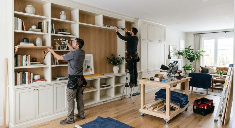 Custom Bookcase Installation in Greensboro, NC